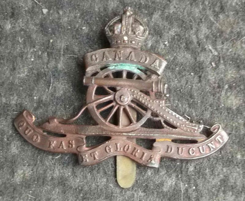 Canada Royal Regiment of Canadian Artillery Cap Badge Damaged WW1