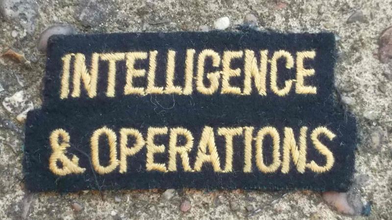 British Civil Defence Intelligence and Operations Patch