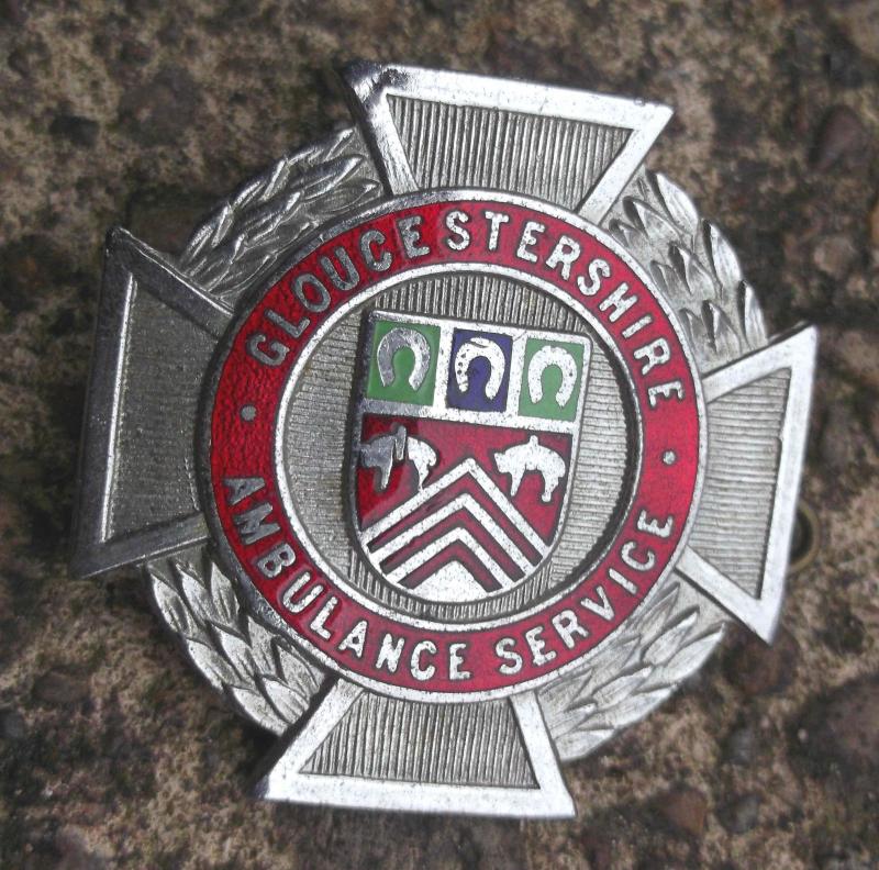 British Gloucestershire Ambulance Service Cap Badge Obsolete