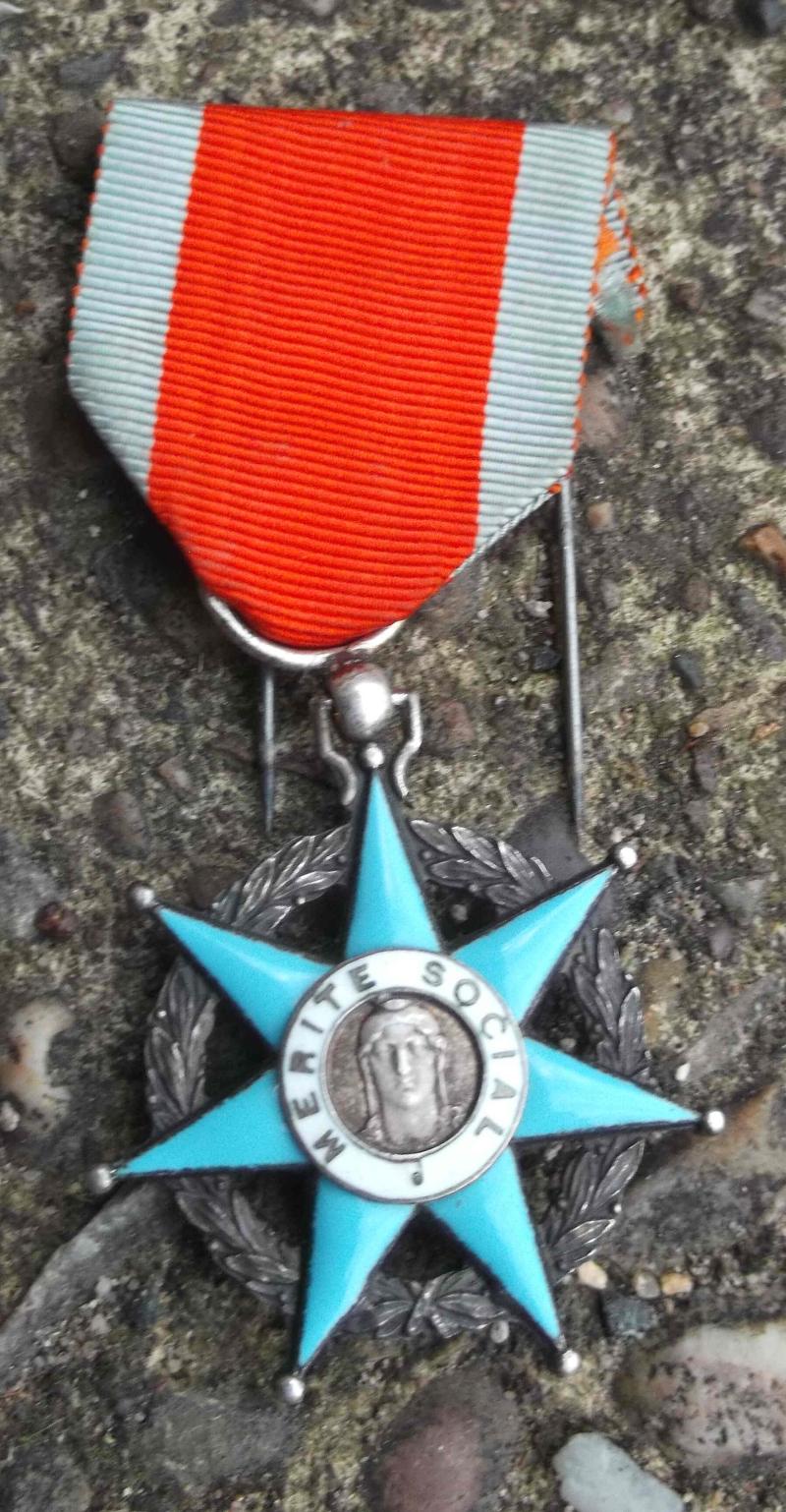 Vintage French Order of Social Merit Medal France