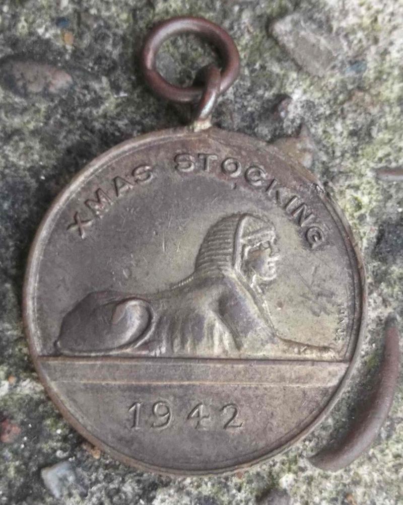 WW2 Good Luck From Friends in Egypt Medal Christmas 1942