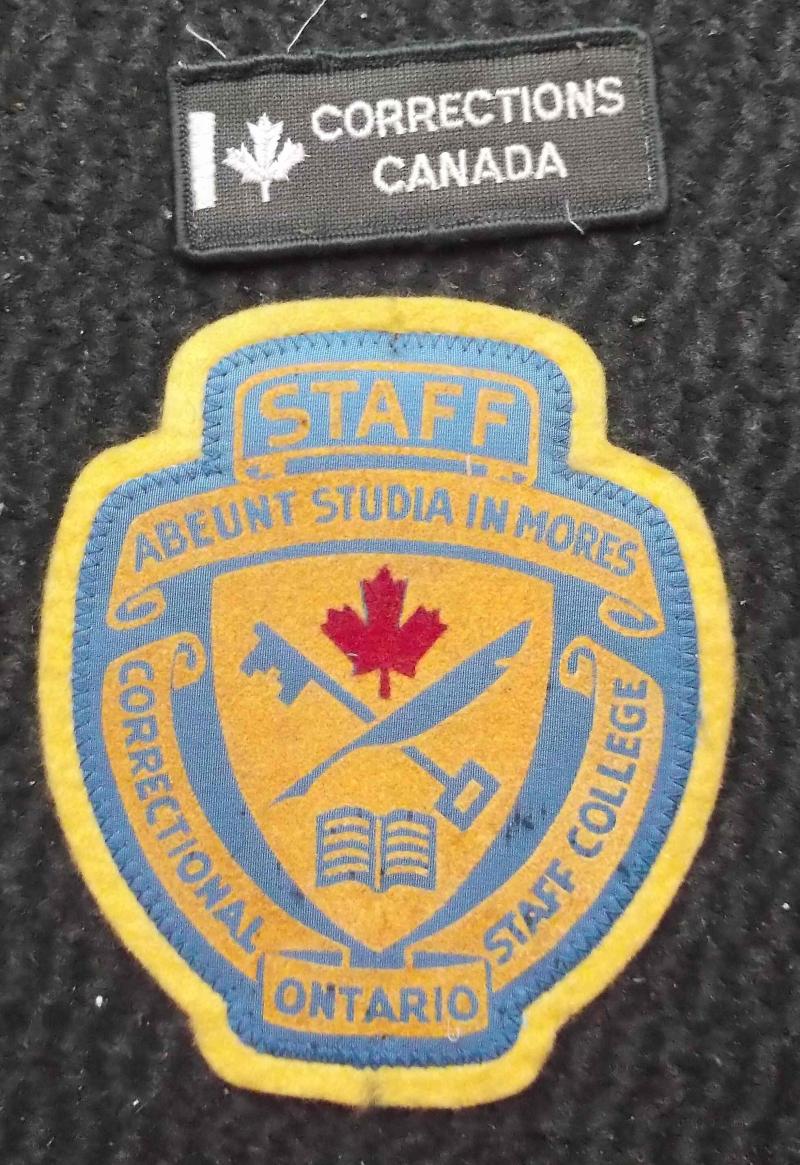 Canadian Prison Service Patches Uniform Pair Corrections Canada