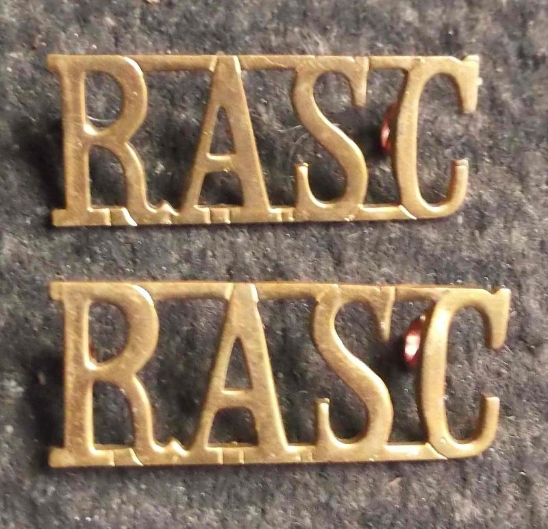 British Army RASC Shoulder Titles Pair Royal Army Service Corps