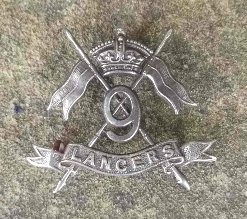 British Army Victorian 9th Queen's Royal Lancers Cap Badge