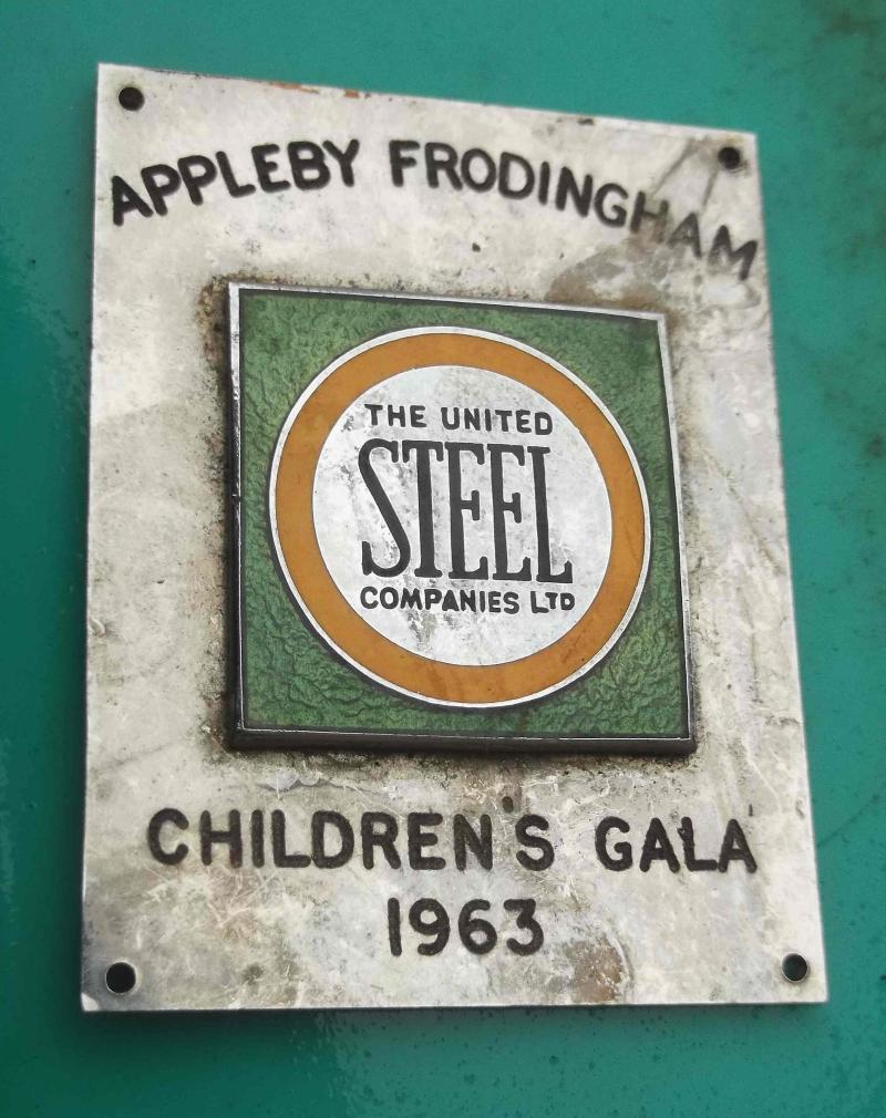 UK Appleby Frodingham Steel Company Event Award Plate 1963