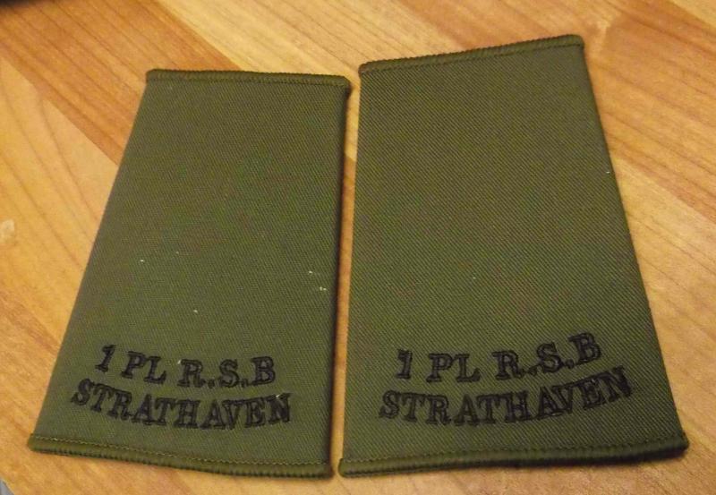 British Army Cadet Force Scotland R.S.B. Strathaven Epaulettes