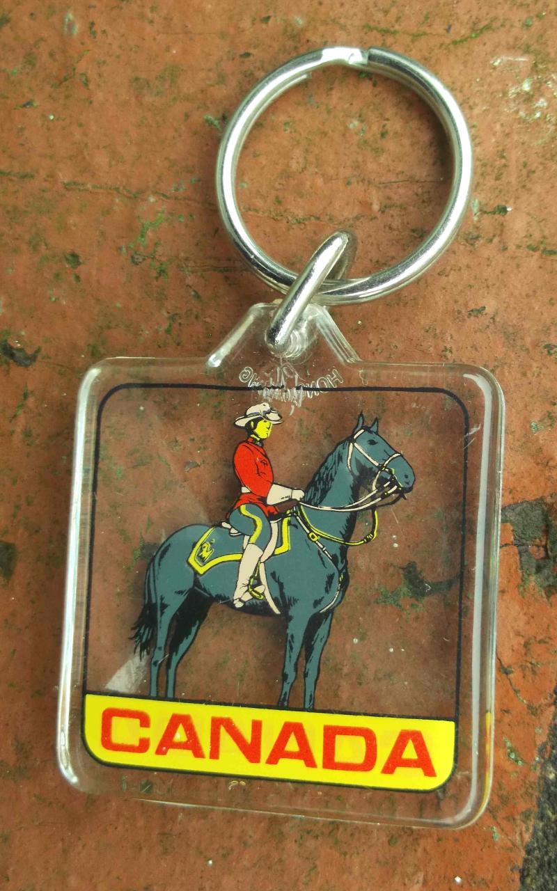 Visit to Canada Mounties Police Emblem Key Fob Canadian