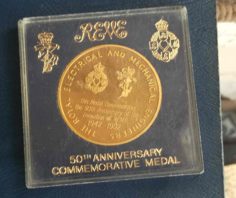 British Army REME Royal Electrical & Mechanical Engineers 50th Anniversary Medal