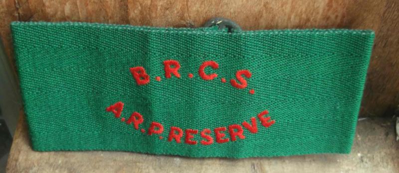 WW2 British Red Cross Society BRCS ARP Reserve Armband