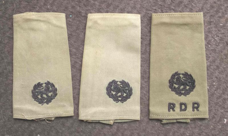 Rhodesian Army Officer Epaulette Slider Patches Lot of Three
