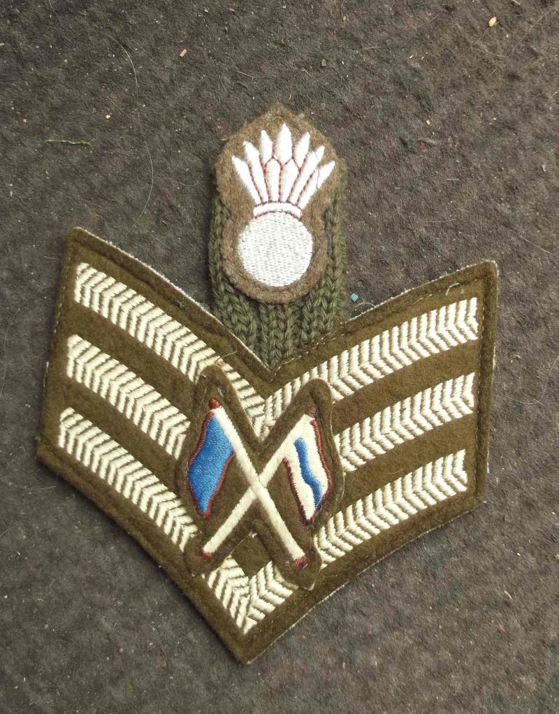 British Army Sergeants Stripe Uniform Removed Signaller