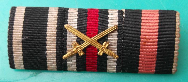 German WW1 Veterans Uniform Service Medal Bars Trio IC2 1914 to 1918 and Sudetanland