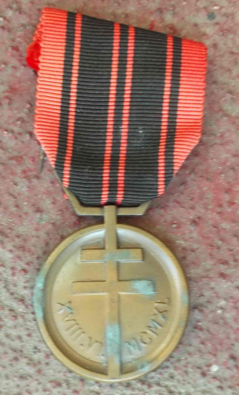 French Resistance Medal France WW2 Service Award