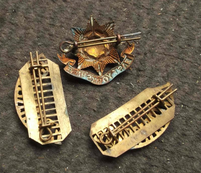 British Army Cap Badge and Collar Badges East Yorkshire Regiment