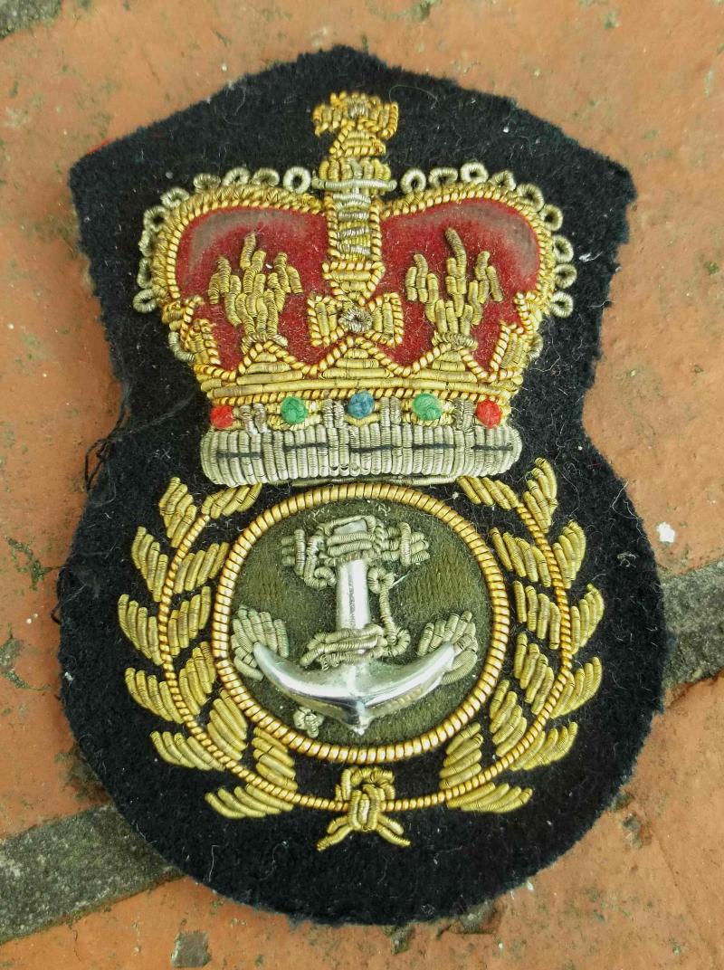 British Royal Navy Chief Petty Officer Bullion Wire Cap Badge EIIR