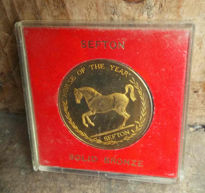 British Army Horse Commemorative Medallion Sefton 1982