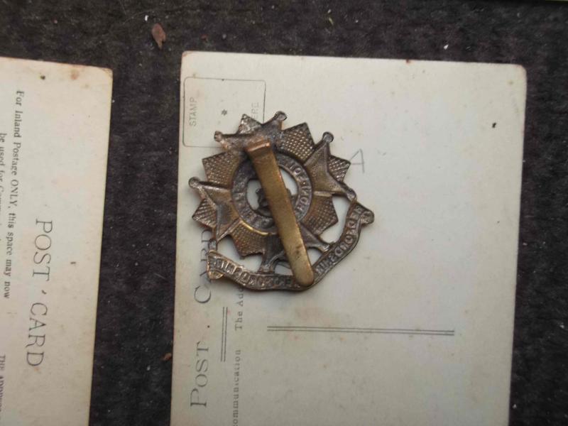 British Army Photo Post Cards Lot plus Cap Badge