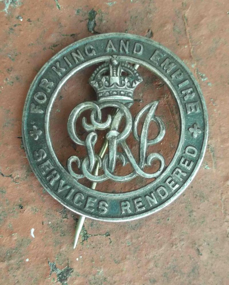British and Commonwealth Army Silver Wound Badge WW1 Numbered