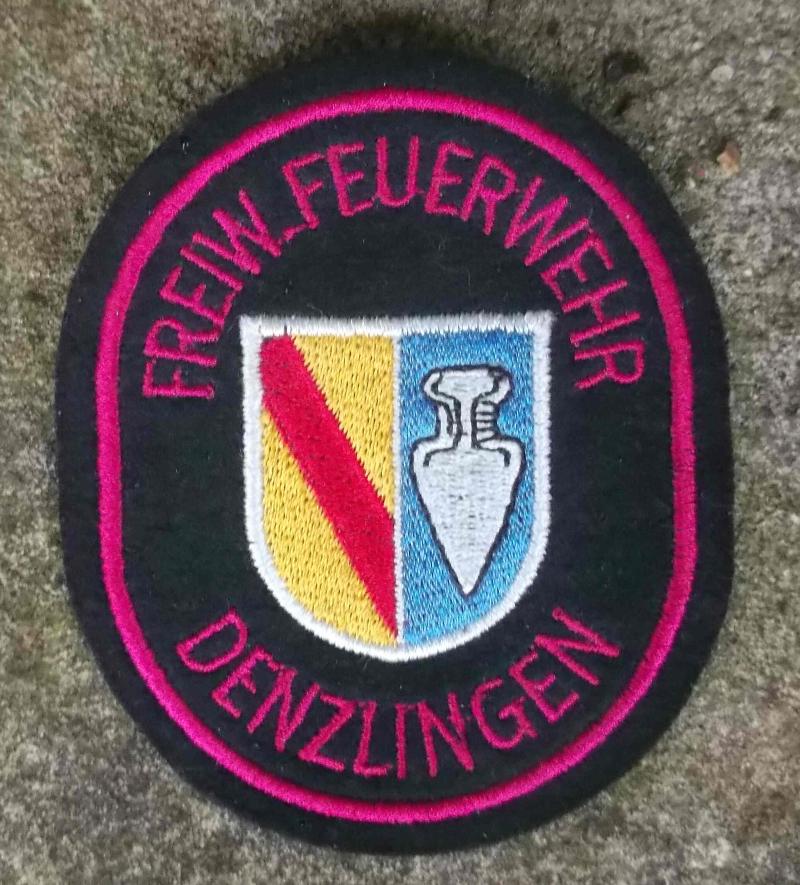Vintage German Volunteer Fire Brigade Uniform Patch Denzlingen